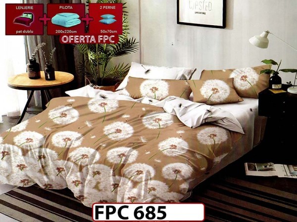 SET Lenjerie din Finet 6 Piese + Pilota 200x220cm + 2 Perne 50x70cm - FPC 685 SET Lenjerie din Finet 6 Piese + Pilota 200x220cm + 2 Perne 50x70cm - FPC 685