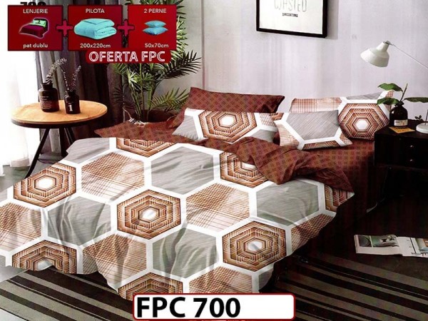 SET Lenjerie din Finet 6 Piese + Pilota 200x220cm + 2 Perne 50x70cm - FPC 700 SET Lenjerie din Finet 6 Piese + Pilota 200x220cm + 2 Perne 50x70cm - FPC 700