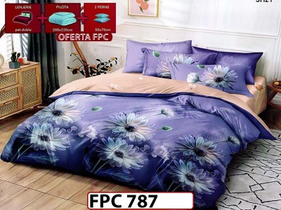 SET Lenjerie din Finet 6 Piese + Pilota 200x220cm + 2 Perne 50x70cm - FPC 787