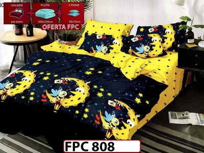 SET Lenjerie din Finet 6 Piese + Pilota 200x220cm + 2 Perne 50x70cm - FPC 808
