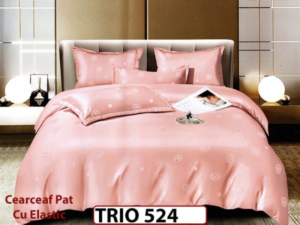 Lenjerie din FINET cu  6 piese cu cearceaf elastic - TRIO524
