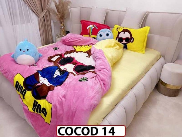 Lenjerie Cocolino cu 4 Piese pentru Doua Persoane - COCOD 14 Lenjerie Cocolino cu 4 Piese pentru Doua Persoane - COCOD 14
