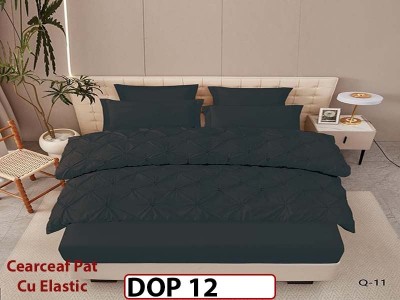 Lenjerie din Finet 6 piese cu pliuri cu Cearceaf Elastic - DOP12