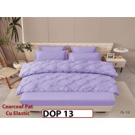 Lenjerie din Finet 6 piese cu pliuri cu Cearceaf Elastic - DOP13