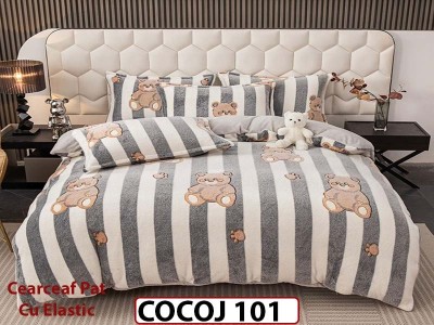 Lenjerie De Pat COCOLINO  cu Elastic 4 piese - COCOJ101 Lenjerie De Pat COCOLINO  cu Elastic 4 piese - COCOJ101