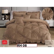 Lenjerie din catifea Brodata 6 piese cu Inimioare - RH08