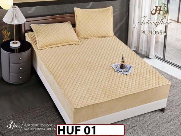 Husa matlasata tip topper din catifea 160x200 - Pat 2 Persoane - HUF 01 Husa matlasata tip topper din catifea 160x200 - Pat 2 Persoane - HUF 01