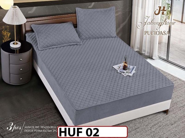 Husa matlasata tip topper din catifea 160x200 - Pat 2 Persoane - HUF 02 Husa matlasata tip topper din catifea 160x200 - Pat 2 Persoane - HUF 02