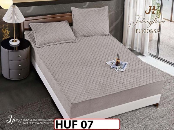 Husa matlasata tip topper din catifea 160x200 - Pat 2 Persoane - HUF 07 Husa matlasata tip topper din catifea 160x200 - Pat 2 Persoane - HUF 07