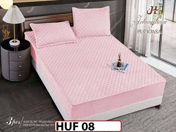 Husa matlasata tip topper din catifea 160x200 - Pat 2 Persoane - HUF 08 Husa matlasata tip topper din catifea 160x200 - Pat 2 Persoane - HUF 08