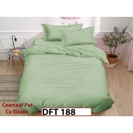 Lenjerie de pat din Damasc Finetat 1 Persoana cu Elastic - DFT188