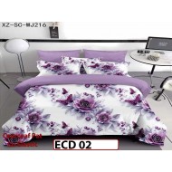 Lenjerie din finet 5D cu 6 piese si cearceaf cu elastic - ECD 02