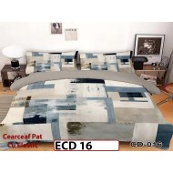 Lenjerie din finet 5D cu 6 piese si cearceaf cu elastic - ECD 16
