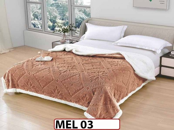 Patura Pufoasa Cocolino cu Blanita cu Fermoar 200x230cm - MEL 03