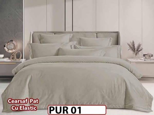 Lenjerie din Finet Fin 4 Piese cu Elastic - PUR 01