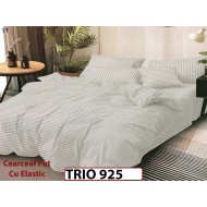 Lenjerie din damasc finetat  6 piese cearceaf cu elastic - TRIO925