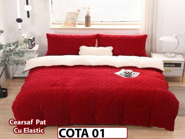 Lenjerie cocolino cu blanita , Tip Tricotaj , 4 piese cu Elastic- COTA 01