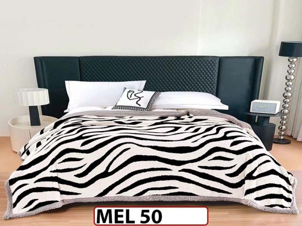 Patura Pufoasa Cocolino cu Blanita cu Fermoar 200x230cm - MEL 50 Patura Pufoasa Cocolino cu Blanita cu Fermoar 200x230cm - MEL 50