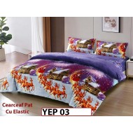 Lenjerie De Pat Cocolino 2 Persoane CU ELASTIC 4 piese - YEP 03