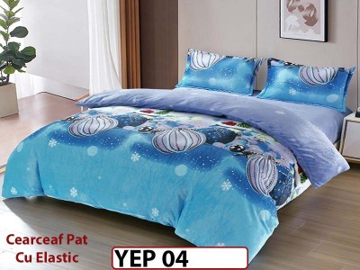 Lenjerie De Pat Cocolino 2 Persoane CU ELASTIC 4 piese - YEP 04