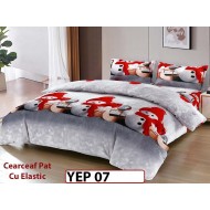 Lenjerie De Pat Cocolino 2 Persoane CU ELASTIC 4 piese - YEP 07