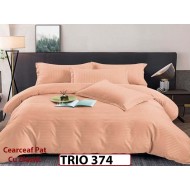 Lenjerie din damasc finetat  4 piese cearceaf cu elastic - TRIO374