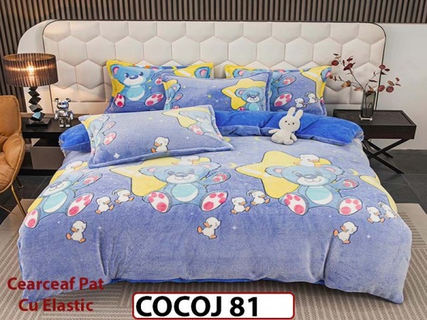 Lenjerie De Pat COCOLINO cu Elastic 4 piese - COCOJ81 Lenjerie De Pat COCOLINO cu Elastic 4 piese - COCOJ81