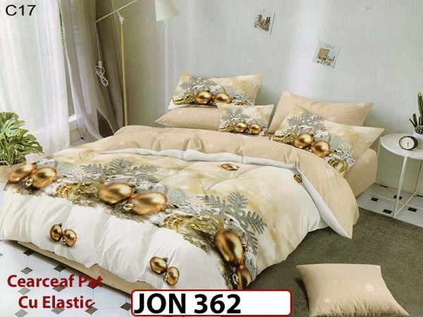 Lenjerie din finet 6 piese cearceaf cu elastic - JON362 Lenjerie din finet 6 piese cearceaf cu elastic - JON362