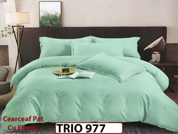 Lenjerie din damasc finetat 6 piese - TRIO 977 Lenjerie din damasc finetat 6 piese - TRIO 977