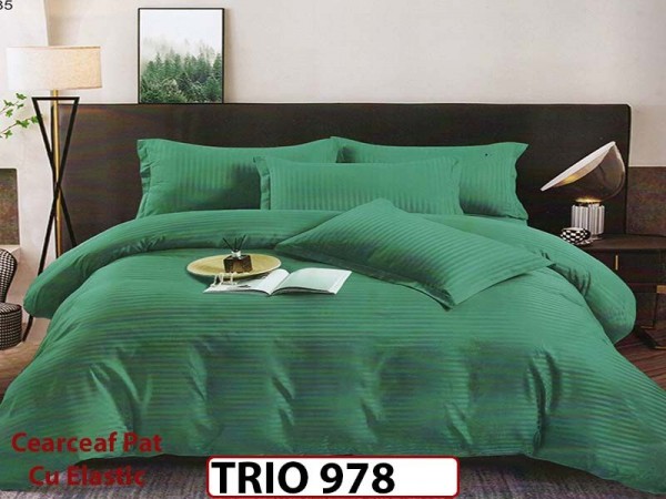 Lenjerie din damasc finetat 6 piese - TRIO 978 Lenjerie din damasc finetat 6 piese - TRIO 978