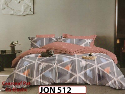 Lenjerie din finet  6 piese cearceaf cu elastic - JON 512