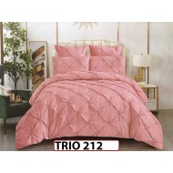 Lenjerie din finet  6 piese cu pliuri - TRIO 212