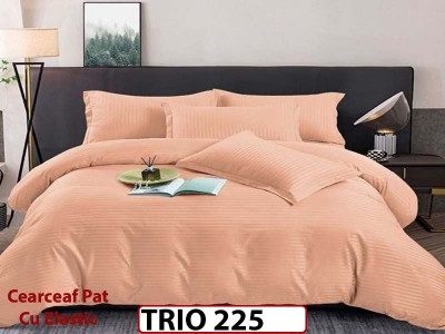 Lenjerie din damasc finetat  6 piese cearceaf cu elastic - TRIO 225