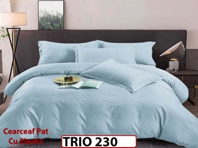 Lenjerie din damasc finetat  6 piese cearceaf cu elastic - TRIO 230