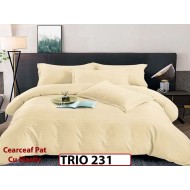 Lenjerie din damasc finetat  6 piese cearceaf cu elastic - TRIO 231