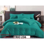 Lenjerie din damasc finetat  6 piese cearceaf cu elastic - TRIO 236