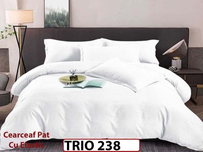 Lenjerie din damasc finetat  6 piese cearceaf cu elastic - TRIO 238 Lenjerie din damasc finetat  6 piese cearceaf cu elastic - TRIO 238