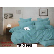 Lenjerie din damasc finetat  6 piese cearceaf cu elastic - TRIO998