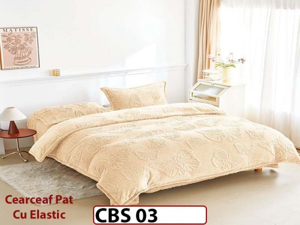 Lenjerie De Pat COCOLINO  cu Elastic 4 piese - CBS 03 Lenjerie De Pat COCOLINO  cu Elastic 4 piese - CBS 03