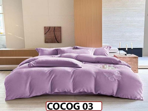 Lenjerie De Pat Cocolino de 2 Persoane cu 4 piese - COCOG 03 Lenjerie De Pat Cocolino de 2 Persoane cu 4 piese - COCOG 03