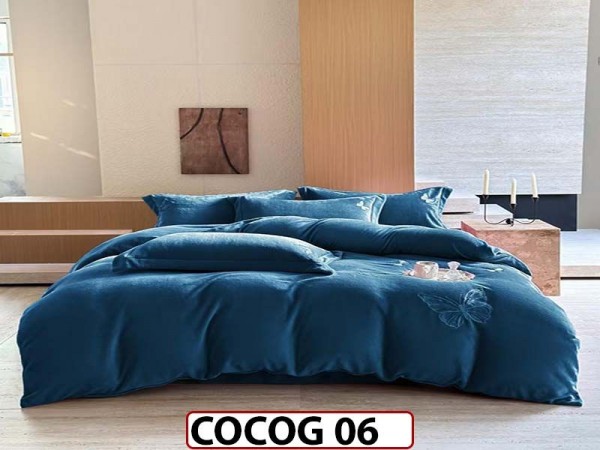 Lenjerie De Pat Cocolino de 2 Persoane cu 4 piese - COCOG 06 Lenjerie De Pat Cocolino de 2 Persoane cu 4 piese - COCOG 06