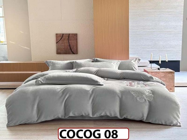 Lenjerie De Pat Cocolino de 2 Persoane cu 4 piese - COCOG 08 Lenjerie De Pat Cocolino de 2 Persoane cu 4 piese - COCOG 08