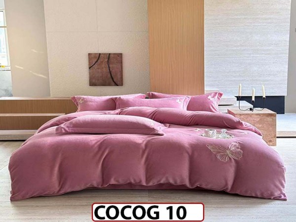 Lenjerie De Pat Cocolino de 2 Persoane cu 4 piese - COCOG 10 Lenjerie De Pat Cocolino de 2 Persoane cu 4 piese - COCOG 10