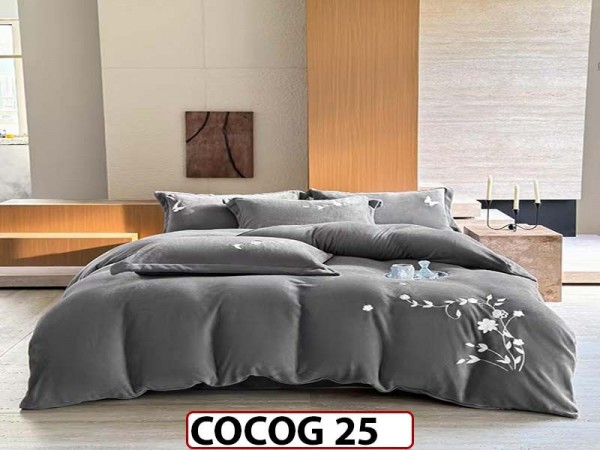 Lenjerie De Pat Cocolino de 2 Persoane cu 4 piese - COCOG 25 Lenjerie De Pat Cocolino de 2 Persoane cu 4 piese - COCOG 25