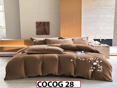 Lenjerie De Pat Cocolino de 2 Persoane cu 4 piese - COCOG 28 Lenjerie De Pat Cocolino de 2 Persoane cu 4 piese - COCOG 28