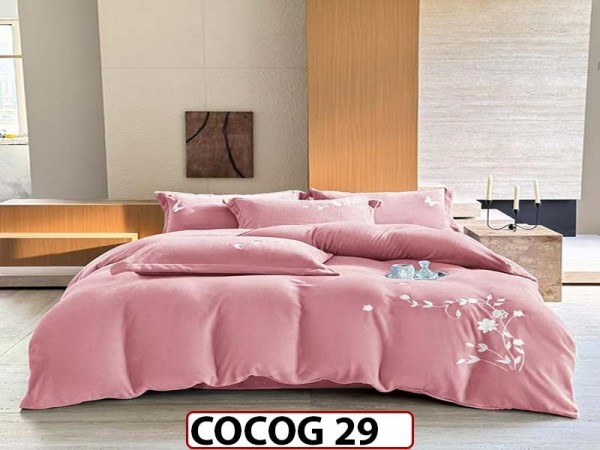 Lenjerie De Pat Cocolino de 2 Persoane cu 4 piese - COCOG 29 Lenjerie De Pat Cocolino de 2 Persoane cu 4 piese - COCOG 29