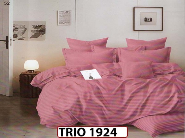 Lenjerie din  damasc finetat  6 piese  - TRIO 1924 Lenjerie din  damasc finetat  6 piese  - TRIO 1924