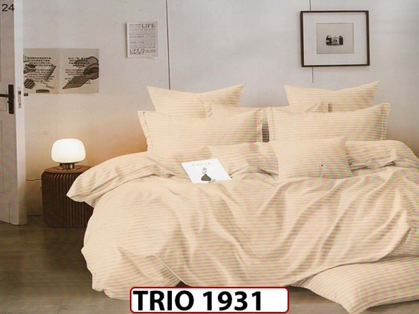 Lenjerie din  damasc finetat  6 piese  - TRIO 1931 Lenjerie din  damasc finetat  6 piese  - TRIO 1931