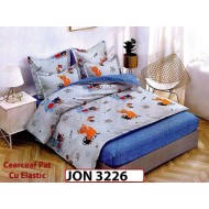 Lenjerie din finet  6 piese cearceaf cu elastic - JON 3226