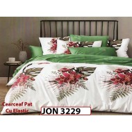 Lenjerie din finet  6 piese cearceaf cu elastic - JON 3229